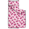 thumbnail image 2 of Butterfly and Glitter Pink Pattern Teens Toddler Nap Mat with Pillow, Sleeping Mat Bag for Preschool Daycare 51"x22", 2 of 6