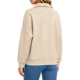 thumbnail image 5 of UVN Sweatshirts Jackets for Women Long Sleeve Lapel Zip Up Coats Ladies Trendy Fall Casual Outerwear Tops with Pockets, 5 of 9