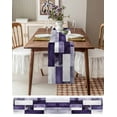 thumbnail image 3 of nqOlkjepod Purple Geometric Table Runner 90 Inches Long Farmhouse Dress Scarves, Vintage Oil Painting Contemporary Dining Tablerunner for Coffee Table/Kitchen Island/Party Décor, 13" x 90", 3 of 8
