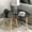 Black, variant on Bambloom Modern Nesting Coffee Table,Triangle Wood End Tables for Living Room,Gray