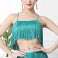 thumbnail image 4 of Top de danza del vientre Yuyangstore con flecos y borlas para mujer XL, 4 of 8