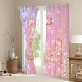 thumbnail image 3 of Feelyou Fashion Pink Letter Curtains Pack of 2 (42x84 Each) for Teen, Cartoon Monogrammed L Curtains Blackout, Kawaii Mermaid Princess Bedroom Curtains, Window Curtains Bedroom Decor, 3 of 6