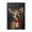Spotted Fawn Red Bow, variant on Stupell Industries Cottage Pink & Blue Vintage Reindeer Black Floating Frame Canvas Art, 17 x 25, by Arlington Prints