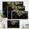 thumbnail image 4 of Designart 'Gold and Black Tropical Leaves IV' Modern Framed Canvas Wall Art Print, 4 of 5