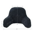thumbnail image 5 of Sherpa Fleece Bed Rest Pillow with Removable Cover, Blue Steel, 5 of 5
