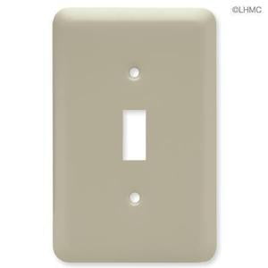 Brainerd 64344 Taupe Stamped Steel Single Switch Plate Cover
