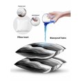thumbnail image 5 of Waterproof Outdoor Throw Pillows with Inserts 12"x20", Grey Ombre Soft Decorative Pillowcases for Couch Bedroom, Modern Geometric Moire Abstract Art Pillow Covers for Sofa Living Room, 5 of 8