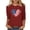 Wine, variant on Lorytime Womens 4th of July Shirt Patriotic Graphic Outfits Red White and Blue Clothes 3/4 Sleeve Holidays Wear Black 2XL