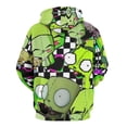 thumbnail image 3 of Invader Zim Hoodie 3D Print Pullover Hooded Long Sleeve Sweatshirts Tops Blouse with Pocket for Mens Womens, 3 of 8