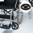 thumbnail image 1 of HAMPPLIES Paire de Roulements de Roues de Fauteuil Roulant Remplacement Plastique Noir pour Utilisateurs Handicapés, 1 of 5