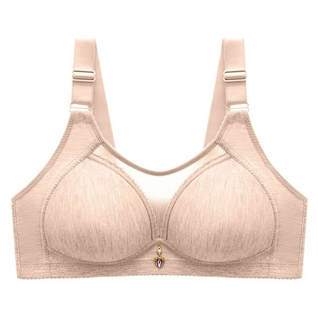 

Hfyihgf Deep Cup Bra Sexy Push Up Wireless Bras for Women Seamless Bralettes Mesh Lace Full-Coverage Shaping Lift Comfort Everyday Bra Khaki XXL