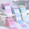 thumbnail image 6 of Trianu 2 Pack Pull-Out Full Adhesive Sticky Notes Roll Tape, 1.8 x 2.5 Inch Cute Sticky Note Pads, 512 Sheets Colorful Self-Stick Memo Paper Pad Label Stickers for Writing, Blue & Green, 6 of 7