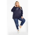 thumbnail image 2 of Avenue Women's Plus Size Frill Plain Hoodie, 2 of 2