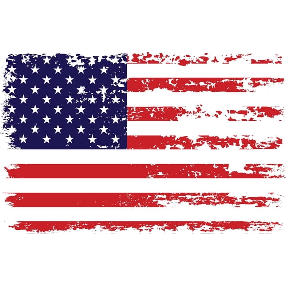 Stickios American Flag Decal - Tattered American Flag Sticker for Cars, Trucks & Windows - Patriotic Flag Decal Made in The USA (Distressed Vinyl Bumper Sticker 5. inches) - SSB Star-spangled Banner