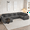 Gray, variant on ADVWIN 146" Oversized Corduroy Modular Sectional Sofa - 6 Seats, Convertible Sleeper Lounge Couch with Ottoman & 5 Pillows - Comfortable Modern Sofa for Living Room, Beige