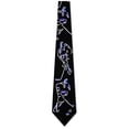 thumbnail image 3 of Hockey Images (Black and Blue) Necktie Mens Tie, 3 of 3