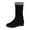 Black, variant on Women's Mid-Calf Boots Warm Lined Boots Side Zipper Comfortable Casual Outdoor Footwear for Everyday Relaxation