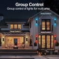thumbnail image 2 of Smart RGBCW Up and Down Outdoor Wall Lights 120W, Dual Beam LED Wall Sconce with App & RF Control, 2700K-6500K Adjustable White, Color Changing Dimmable Exterior Light for Porch, Patio, Garage（2Pack）, 2 of 8