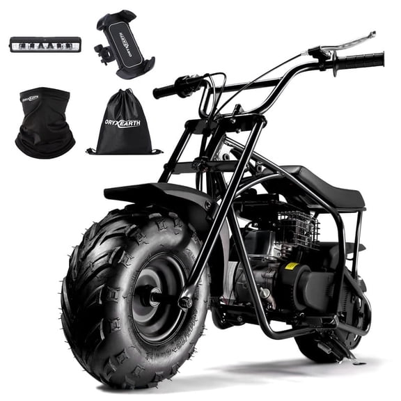 Oryxearth OGM105 Upgrade 4-Stroke Mini Bike, 105CC Gas Powered Dirt Bike,Off-Road Trail for Adult, up to 24 Mph, Black