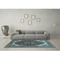 thumbnail image 3 of Ahgly Company Indoor Rectangle Persian Light Blue Traditional Area Rugs, 3' x 5', 3 of 4