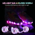 Hozzen Kids Roller Skates for Girls, 4 Sizes Adjustable LED Light Up
