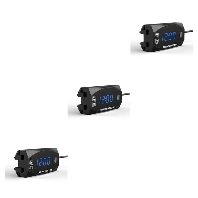Speravity Voltímetro de motocicleta LED Digital 9-24V IP67 medidor de voltaje a prueba de agua fijación seguridad voltímetro Detector luz azul Type1 NO1 Speravity CBP285113