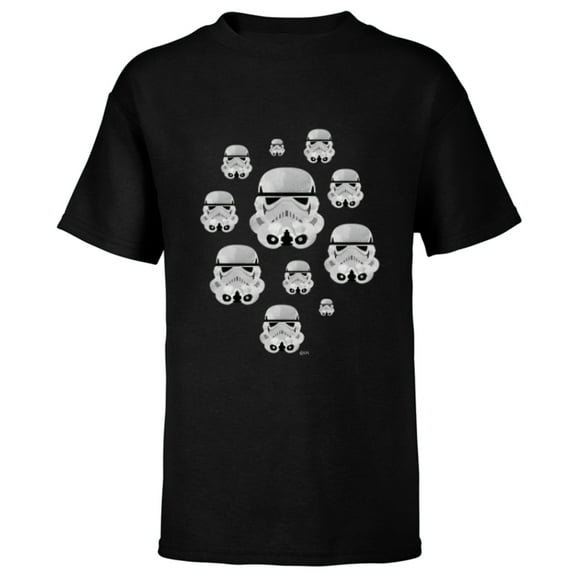 Star Wars Stormtrooper Helmets - Short Sleeve T-Shirt for Kids - Customized-Black