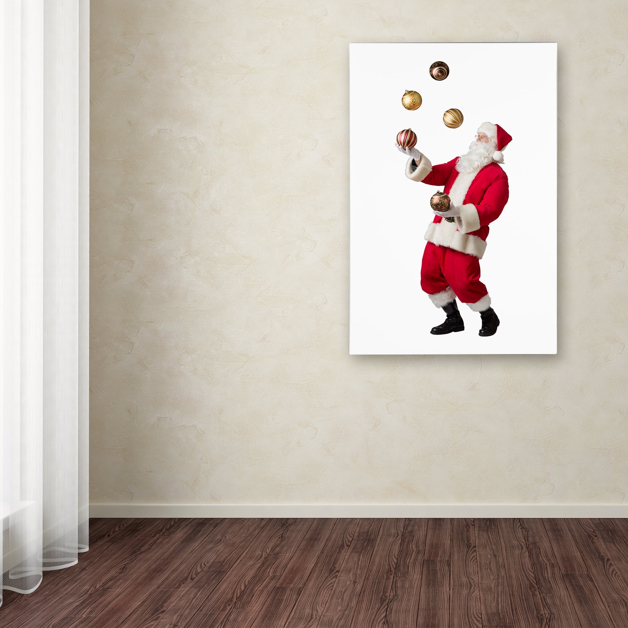 Trademark Fine Art 'Santa-ornament3-12106' Canvas Art by Ed Wheeler