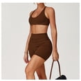 thumbnail image 4 of Conjuntos de entrenamiento for mujer, sujetador deportivo de 2 piezas, camiseta sin mangas, leggings de cintura alta, ropa deportiva for gimnasio y yoga, top de entrenamiento for mujer, 4 of 6