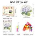 thumbnail image 2 of Latch Hook Rug Kit Beautiful Hydrangea Flower Stamped Handmade Round Shape Carpet Crochet Yarn Craft DIY Hook and Latch Door Mat Tapestry for Home Floor Decor 50x50cm(2), 2 of 7
