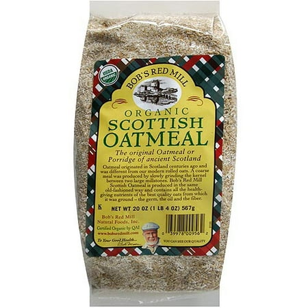 Bob's Red Mill Organic Scottish Oatmeal, 20 oz (Pack of 4)