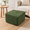 Forest Green-Square-20"D x 20"W x 14"H, variant on Burnt Orange Square 20"D x 20"W x 14"H Pouf Ottoman Footrest