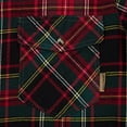 thumbnail image 2 of COEVALS CLUB Men's Flannel Western Pearl Snap Corduroy Lined Plaid Work Long Sleeve Shirts 14 Dark Green 4X-Larg, 2 of 7