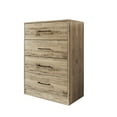 thumbnail image 2 of Castle Place Minimalist 4 Drawer Wooden Dresser, Light Oak, 2 of 7