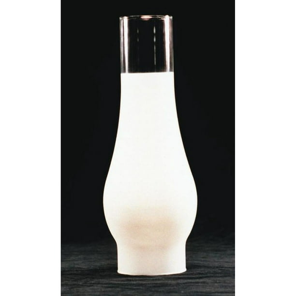 Frosted Glass Lamp Chimney, Replacement Hurricane Globe Measures 2 5/8