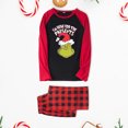 thumbnail image 4 of Pijamas Navideñas Traje de pantalón largo negro con estampado de dibujos animados estilo casual familiar de Navidad Ygjytge Negro*Hombre T M para Unisex, 4 of 5