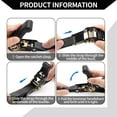 thumbnail image 6 of Unique Bargains Ratchet Tie Down Straps Adjustable 800kg 700cm/275.59" 1 Pcs Black, 6 of 7