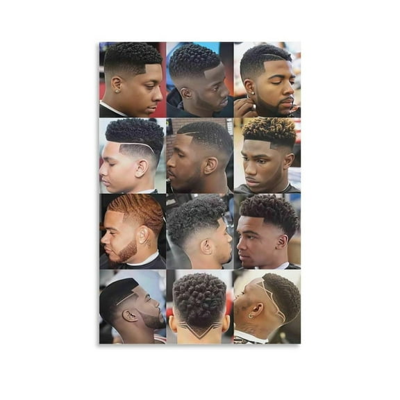 Hairstyle Poster Hairstyle Guide for Men Hair Salon Poster Canvas Wall Art Aesthetic Decorative Painting Barbershopstyle