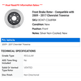 thumbnail image 2 of Front Brake Rotor - Compatible with 2009 - 2017 Chevy Traverse 2010 2011 2012 2013 2014 2015 2016, 2 of 2