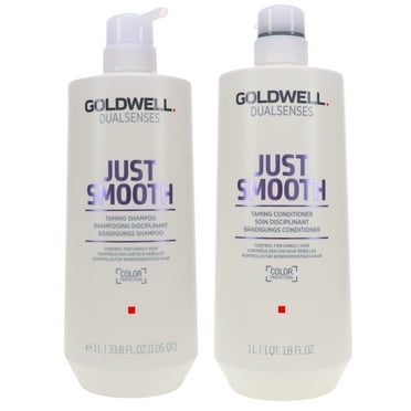 Goldwell Dualsenses Just Smooth Taming Shampoo 33.8 oz & Dualsenses Just Smooth Taming Conditioner 33.8 oz Combo Pack