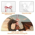 thumbnail image 3 of KLL 36" Christmas Tree Skirt Sky Sunset Bronze Dragon Xmas Tree Skirts Mat for New Year Xmas Holiday Party Indoor Outdoor Home Decoration, 3 of 5
