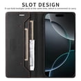 thumbnail image 4 of Leather For Google Pixel 10a 6.3-inch Case , RFID Blocking,Flip Color blocking Wallet Leather Case With Cash Holder Magnetic Closure Shockproof Kickstand Protective Phone Cases Cover,Black, 4 of 10