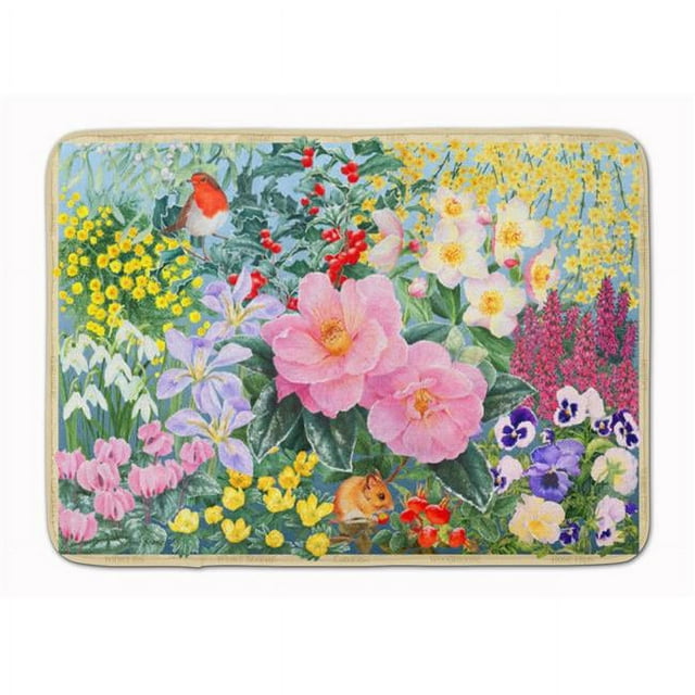 Carolines Treasures SASE0956RUG Tapis en Mousse à Mémoire de Forme Lavable en Machine Winter Floral par Anne Searle