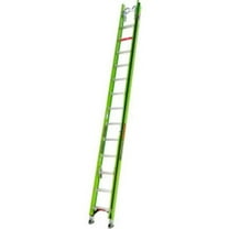 Little Giant Ladders B3145094 Hyperlite Extension Ladder with Cable Hooks - Claw & Pole Strap - Green - 28 ft. Type IA - 300 lbs