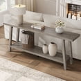 thumbnail image 4 of Extra Long Console Table 70.87 Inch – Modern Brown Entryway Sofa Table, Sleek Rectangular Accent Furniture with Sturdy Design for Living Room, Hallway, 4 of 7
