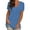 #2 Blue, variant on SHIBEVER Summer T Shirts for Women Tops V Neck Shirts Casual Short Sleeve Tunic Trendy Dolman Side Shirring Shirts Blouses Loose Tee Solid Color Cute Pink Size M