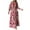 Red, variant on jovati Long Sleeve Dress for Women Sexy Fashion Women Casual Print V-Neck High Waist Long Sleeve Long Dress