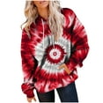 thumbnail image 4 of Womens Fashion Tie Dye Gradient Hoodies Oversized Sweatshirt Plus Size Loose Fit Cute Hooded Jacket Outwears Drawstring Fall Pullover Tops with Pocket, 4 of 7