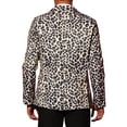 thumbnail image 3 of BLAZER DE FIESTA PARA HOMBRES INSPIRE CHIC IMPRESIÓN DE ANIMAL SOLAPA CON MUESCA CHAQUETA LIGERA 2XL BEIGE MARRÓN, 3 of 6