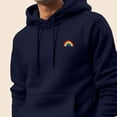 thumbnail image 5 of Dalix Rainbow Embroidered Fleece Zip Hoodie Cold Fall Winter Mens in Navy Blue 2XL XX-Large, 5 of 5